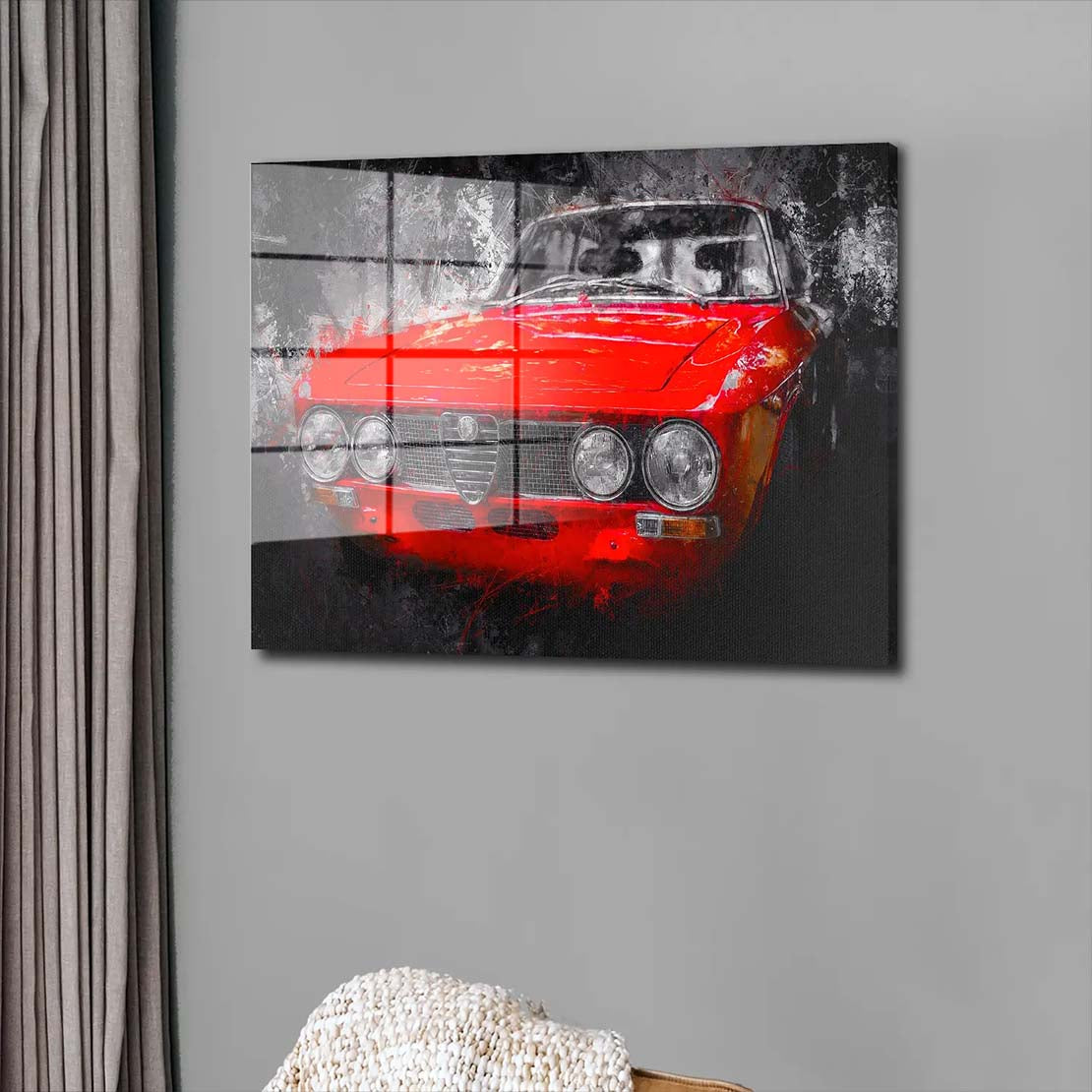 Alfa Romeo GTV Abstract Acrylglasbild Wandbild Bild Wanddeko Wohnzimmer XL