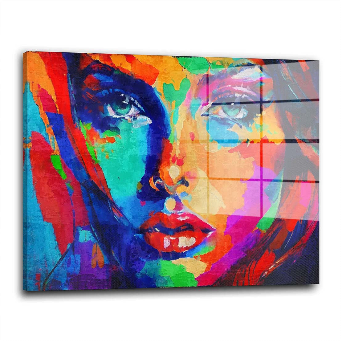 Beautiful Face abstrakt Acrylglasbild Wandbild Bild Wanddeko Wohnzimmer XL