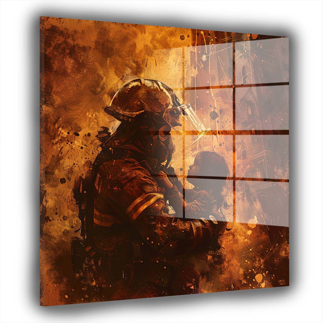 Beautiful Job Feuerwehrmann Acrylglasbild Wandbild Wanddeko Wohnzimmer XL