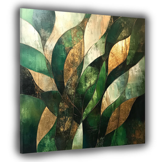 Blattstruktur abstrakt elegant Leinwandbild Wandbild Kunstdruck XL Wanddeko