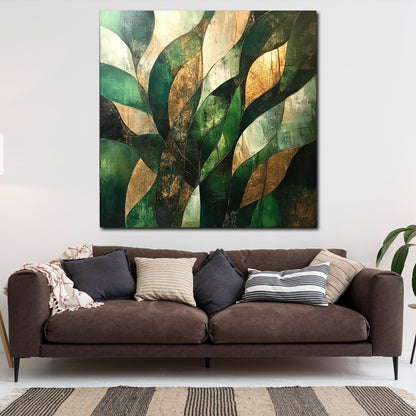 Blattstruktur abstrakt elegant Leinwandbild Wandbild Kunstdruck XL Wanddeko