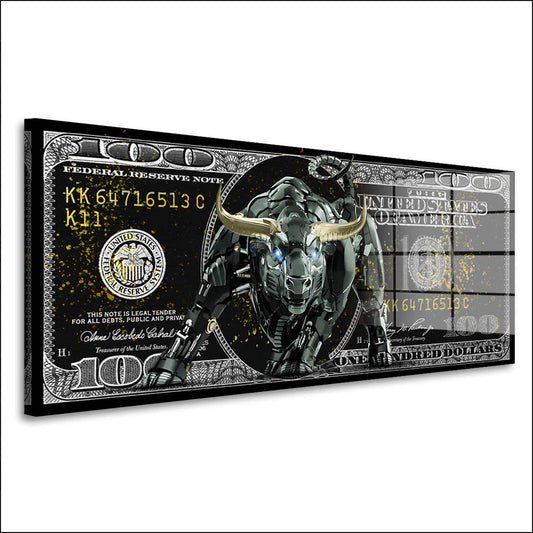 Börse Trading Bull Acrylglasbild Wandbild Bild Wanddeko Wohnzimmer XL