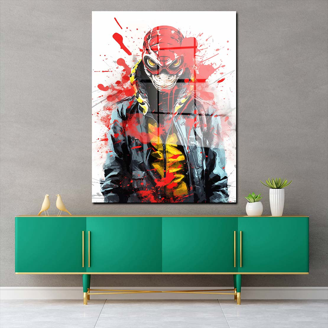 Cobra Man Pop Art Acrylglasbild Wandbild Bild Wanddeko Wohnzimmer XL