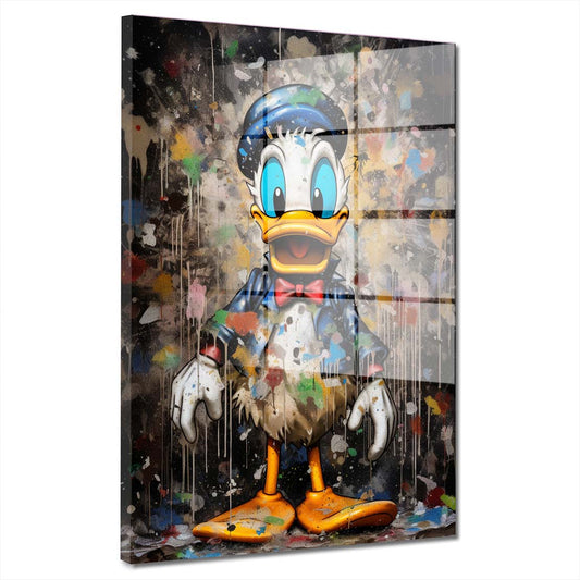 Comic Duck abstrakt Colour Acrylglasbild Wandbild Bild Wanddeko Wohnzimmer XL