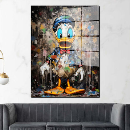 Comic Duck abstrakt Colour Acrylglasbild Wandbild Bild Wanddeko Wohnzimmer XL