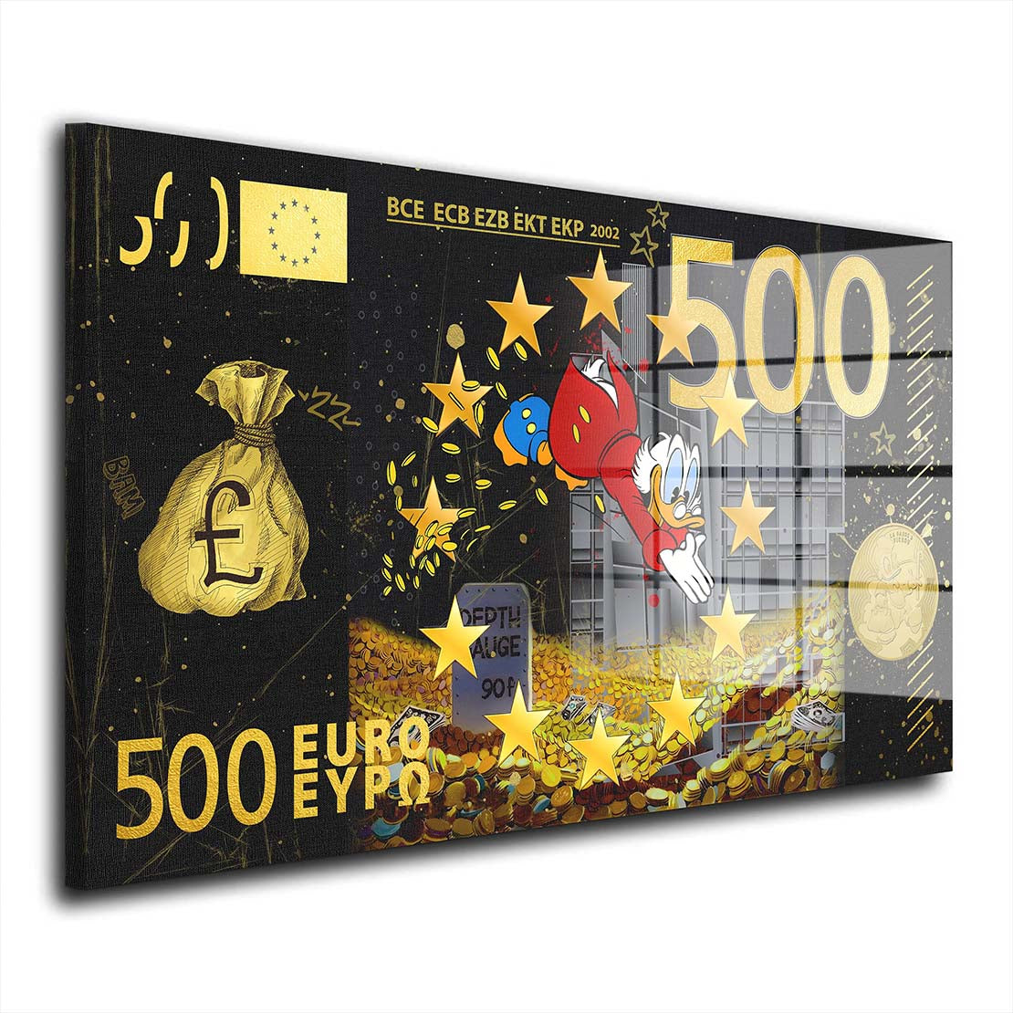 Dagobert Pop Art Style Acrylglasbild Wandbild Bild Wanddeko Wohnzimmer XL