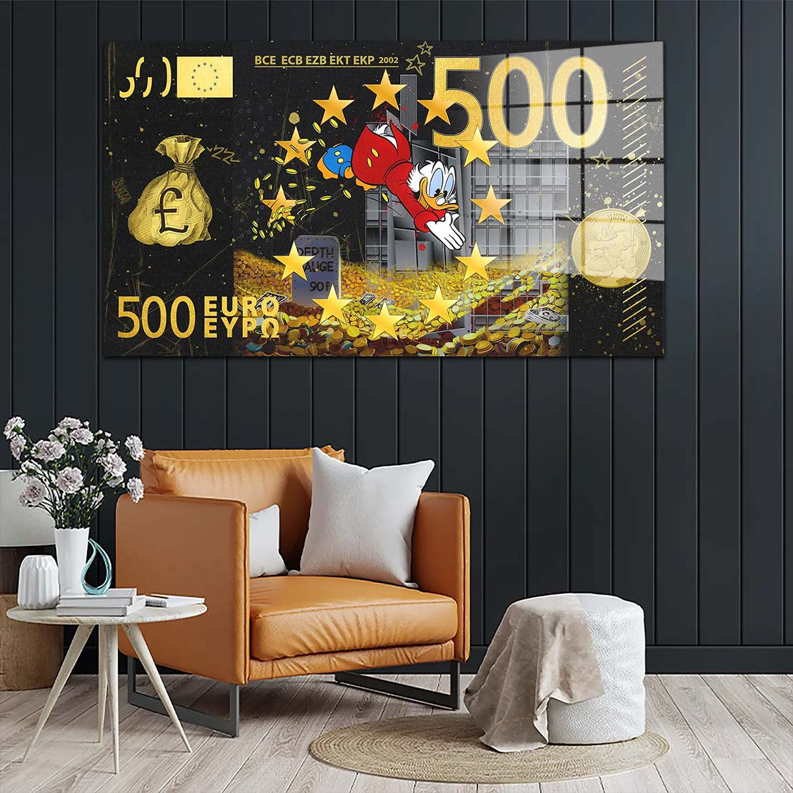 Dagobert Pop Art Style Acrylglasbild Wandbild Bild Wanddeko Wohnzimmer XL