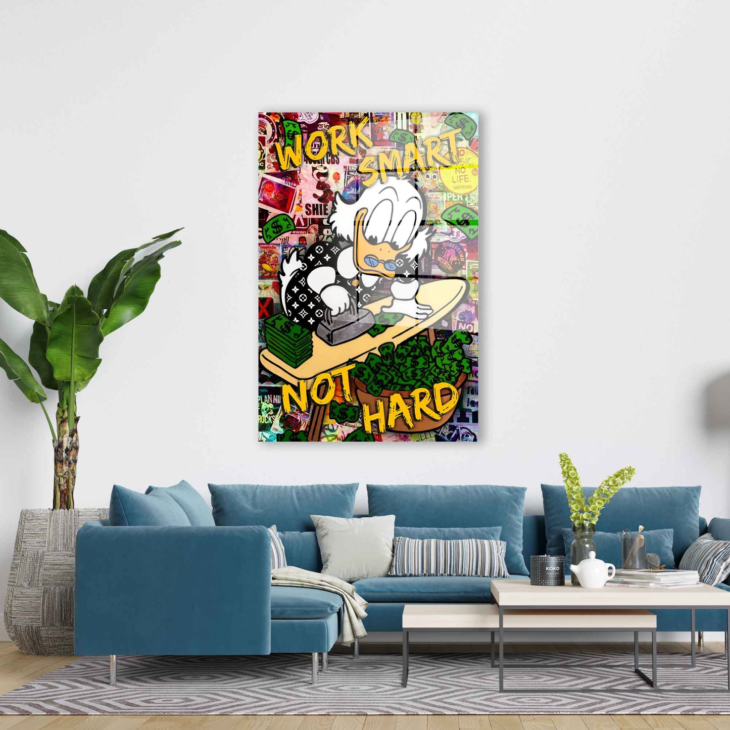 Dagobert Work Smart Acrylglasbild Wandbild Bild Wanddeko Wohnzimmer XL