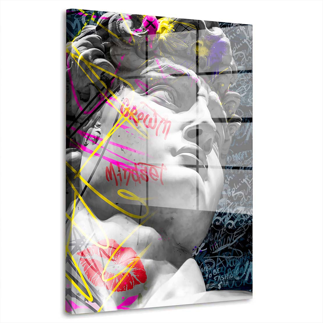 David Pop Art Acrylglasbild Wandbild Bild Wanddeko Wohnzimmer XL