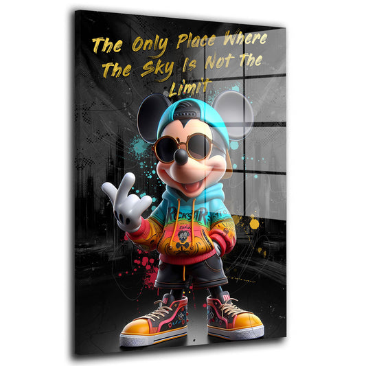 Dubai Mickey Acrylglasbild Wandbild Bild Wanddeko Wohnzimmer XL
