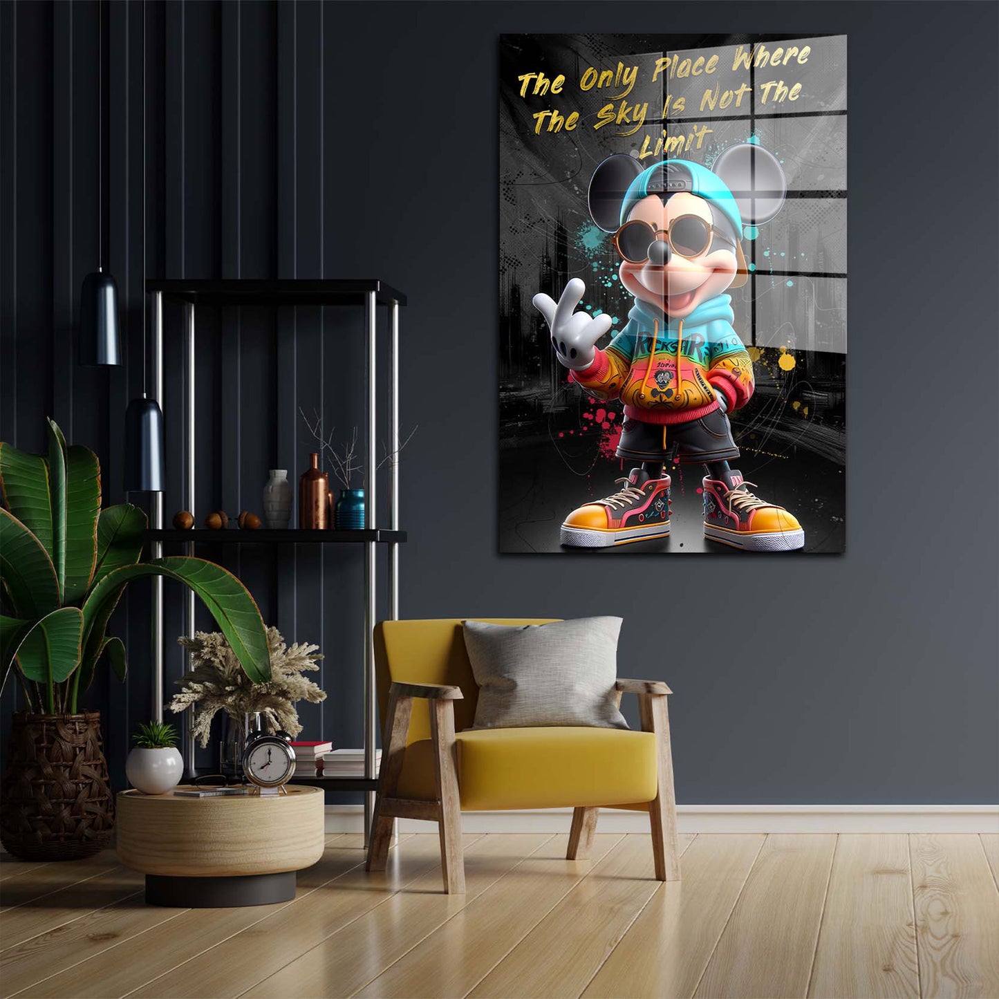 Dubai Mickey Acrylglasbild Wandbild Bild Wanddeko Wohnzimmer XL