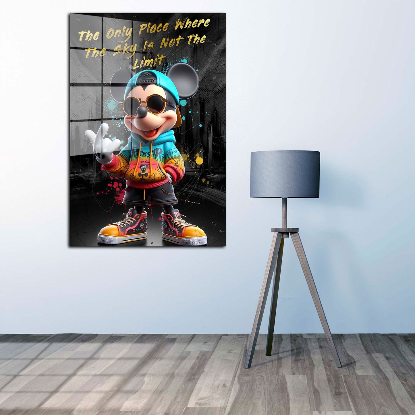 Dubai Mickey Acrylglasbild Wandbild Bild Wanddeko Wohnzimmer XL