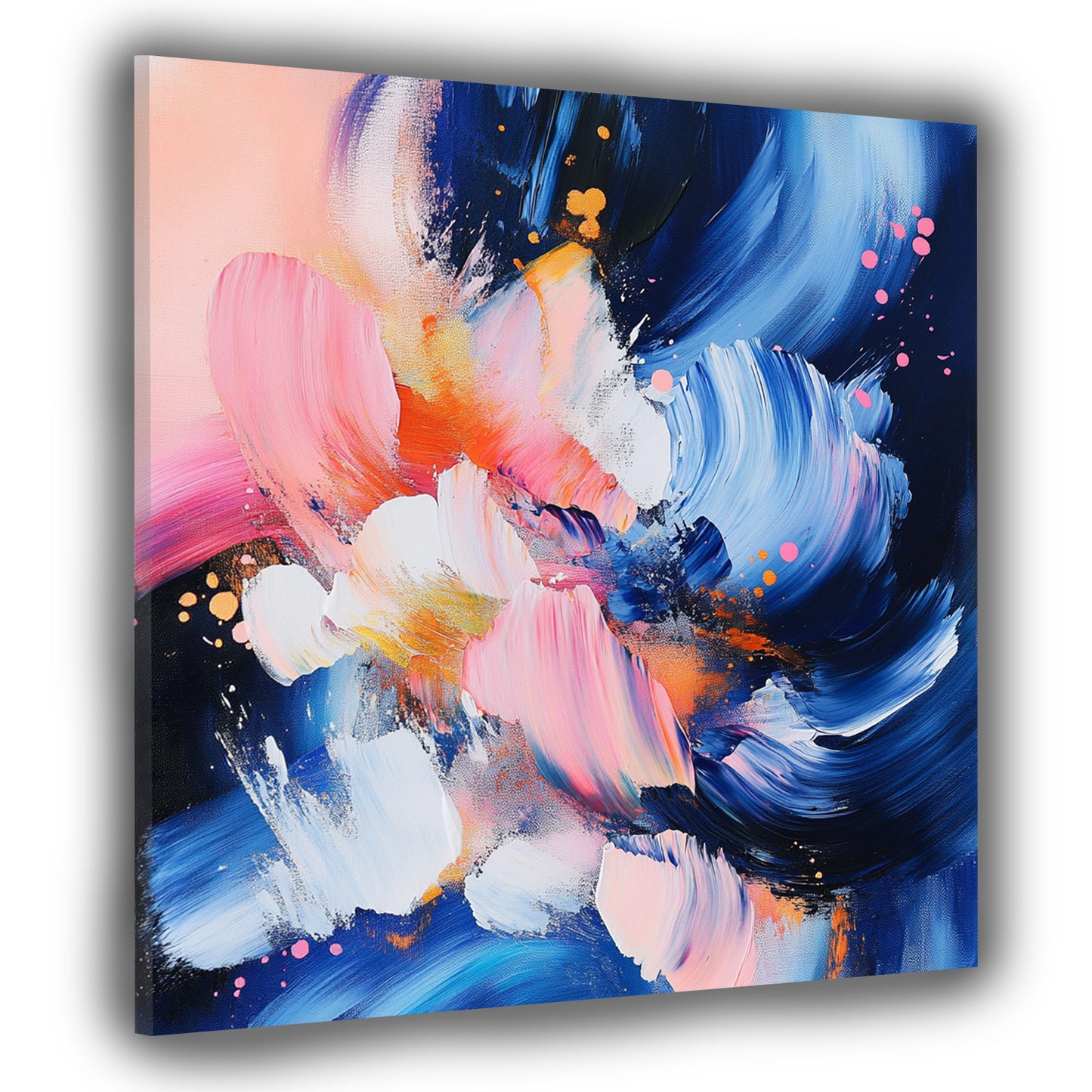 Expressive Farbdynamik kräftig Leinwandbild Wandbild Kunstdruck XL Wanddeko