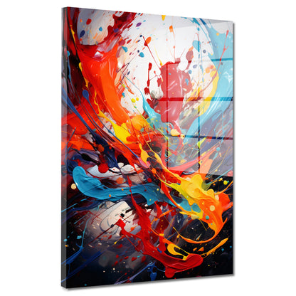 Farbexplosion Acrylglasbild Wandbild Bild Wanddeko Wohnzimmer XL