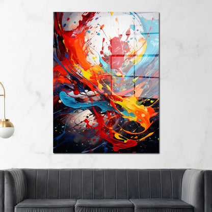 Farbexplosion Acrylglasbild Wandbild Bild Wanddeko Wohnzimmer XL