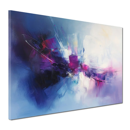 Farbexplosion abstrakt Lila Töne Wandbild Leinwandbild Kunstdruck XL Wanddeko