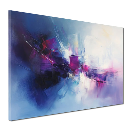 Farbexplosion abstrakt Lila Töne Wandbild Leinwandbild Kunstdruck XL Wanddeko