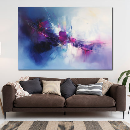 Farbexplosion abstrakt Lila Töne Wandbild Leinwandbild Kunstdruck XL Wanddeko