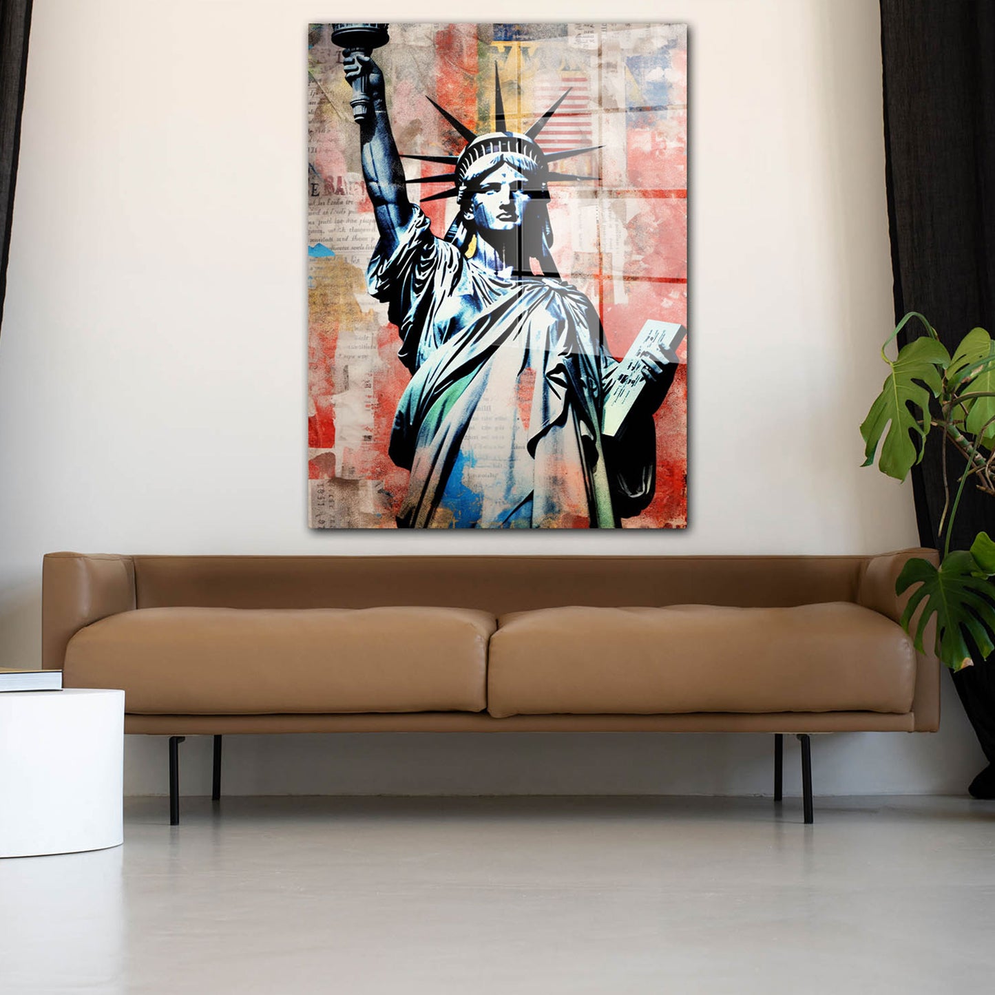 Freiheitsstatue Pop Art Acrylglasbild Wandbild Bild Wanddeko Wohnzimmer XL