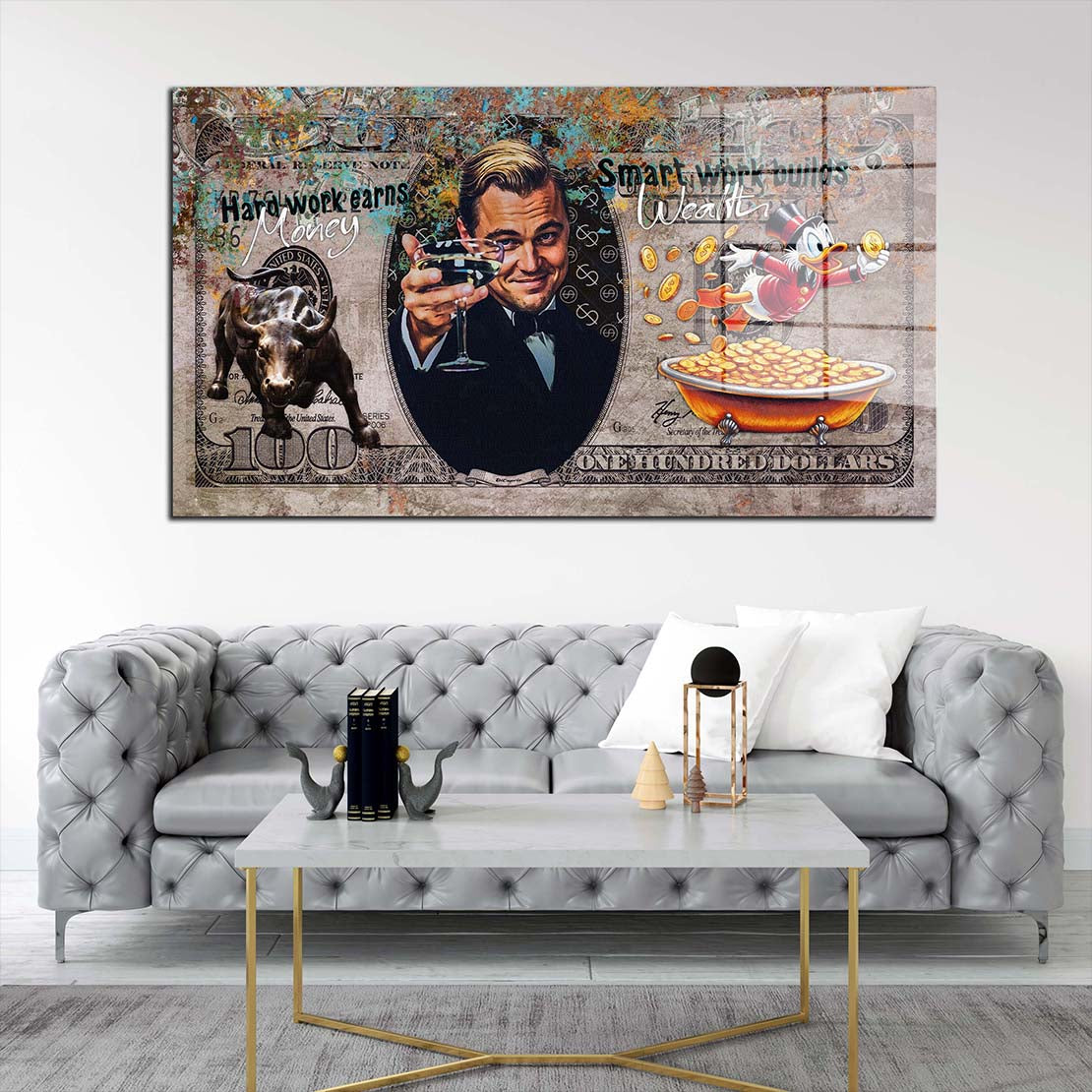 Gatsby Style Pop Art Cheers Acrylglasbild Wandbild Bild Wanddeko Wohnzimmer XL
