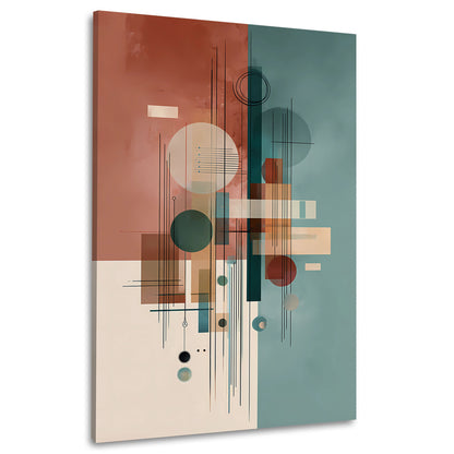 Geometrische Formen abstrakt Wandbild Leinwandbild Kunstdruck XL Wanddeko