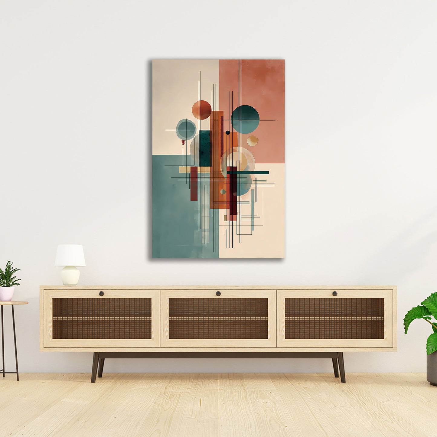 Geometrische Formen abstrakt Wandbild Leinwandbild Kunstdruck XL Wanddeko