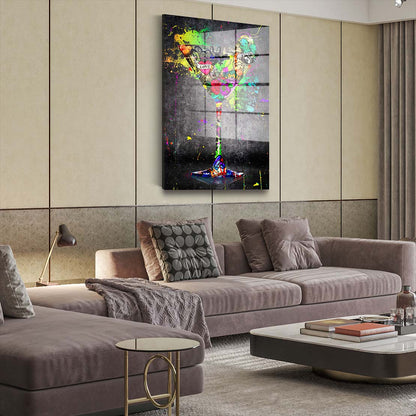 Graffiti Art Cocktail Acrylglasbild Wandbild Bild Wanddeko Wohnzimmer XL