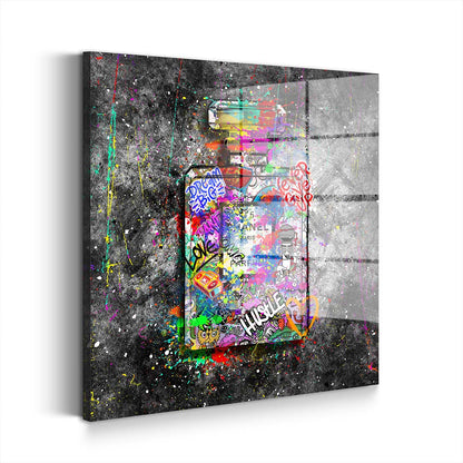 Graffiti Art Parfüm Acrylglasbild Wandbild Bild Wanddeko Wohnzimmer XL