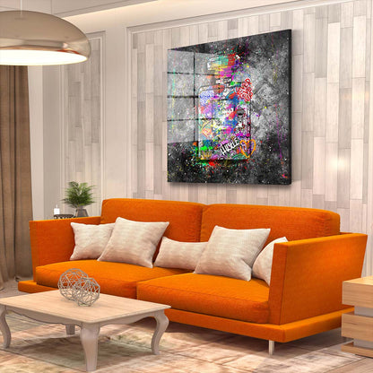 Graffiti Art Parfüm Acrylglasbild Wandbild Bild Wanddeko Wohnzimmer XL
