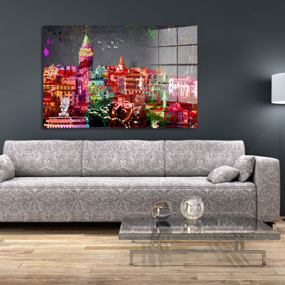 Graffiti Istanbul Street Art Acrylglasbild Wandbild Bild Wanddeko Wohnzimmer XL