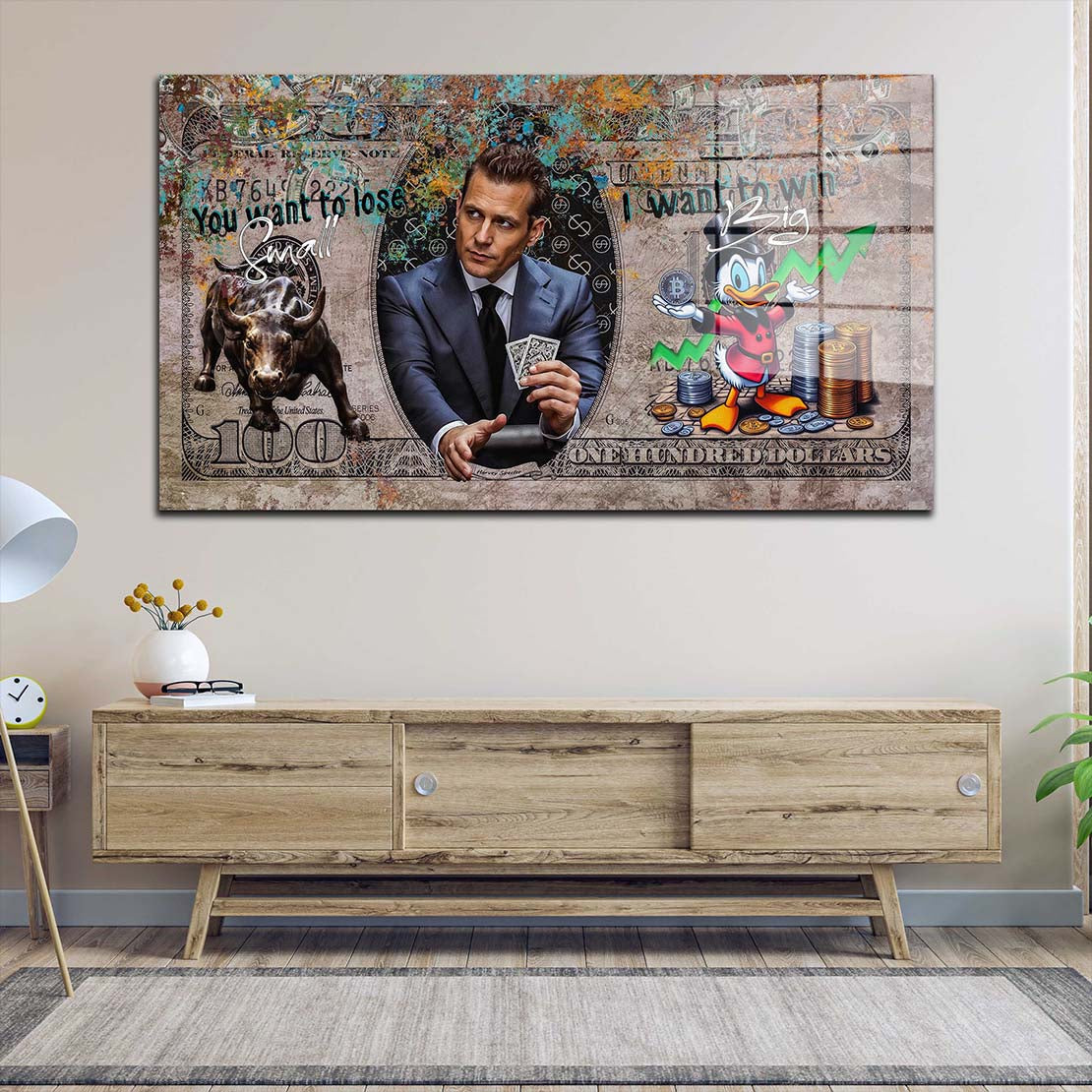 Harvey Style Pop Art Acrylglasbild Wandbild Bild Wanddeko Wohnzimmer XL