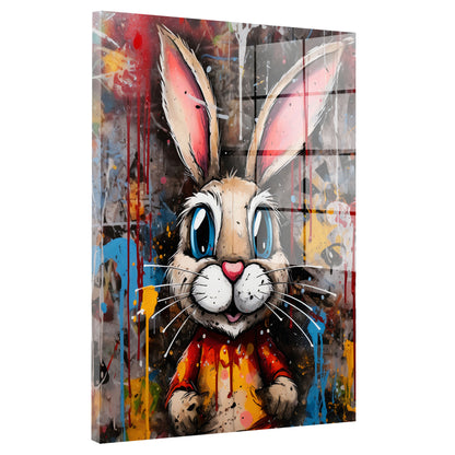 Hase Pop Art Acrylglasbild Wandbild Bild Wanddeko Wohnzimmer XL