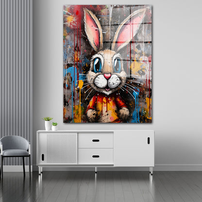 Hase Pop Art Acrylglasbild Wandbild Bild Wanddeko Wohnzimmer XL