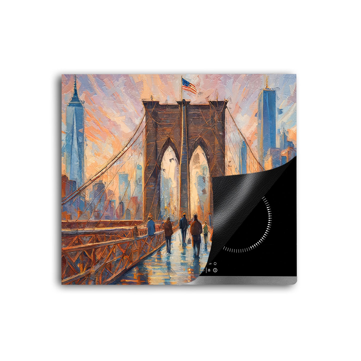 Brücke New York Herdabdeckplatte Vinyl Induktionsschutz Ceranfeld Kochfeld