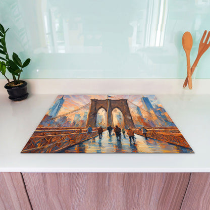 Brücke New York Herdabdeckplatte Vinyl Induktionsschutz Ceranfeld Kochfeld