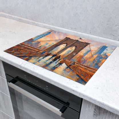 Brücke New York Herdabdeckplatte Vinyl Induktionsschutz Ceranfeld Kochfeld