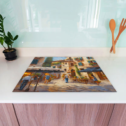 Abstrakt Italien Herdabdeckplatte Vinyl Induktionsschutz Ceranfeld Kochfeld