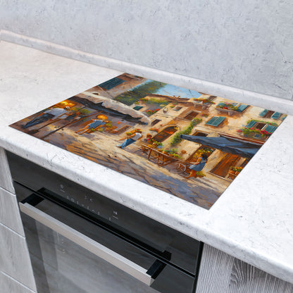 Abstrakt Italien Herdabdeckplatte Vinyl Induktionsschutz Ceranfeld Kochfeld