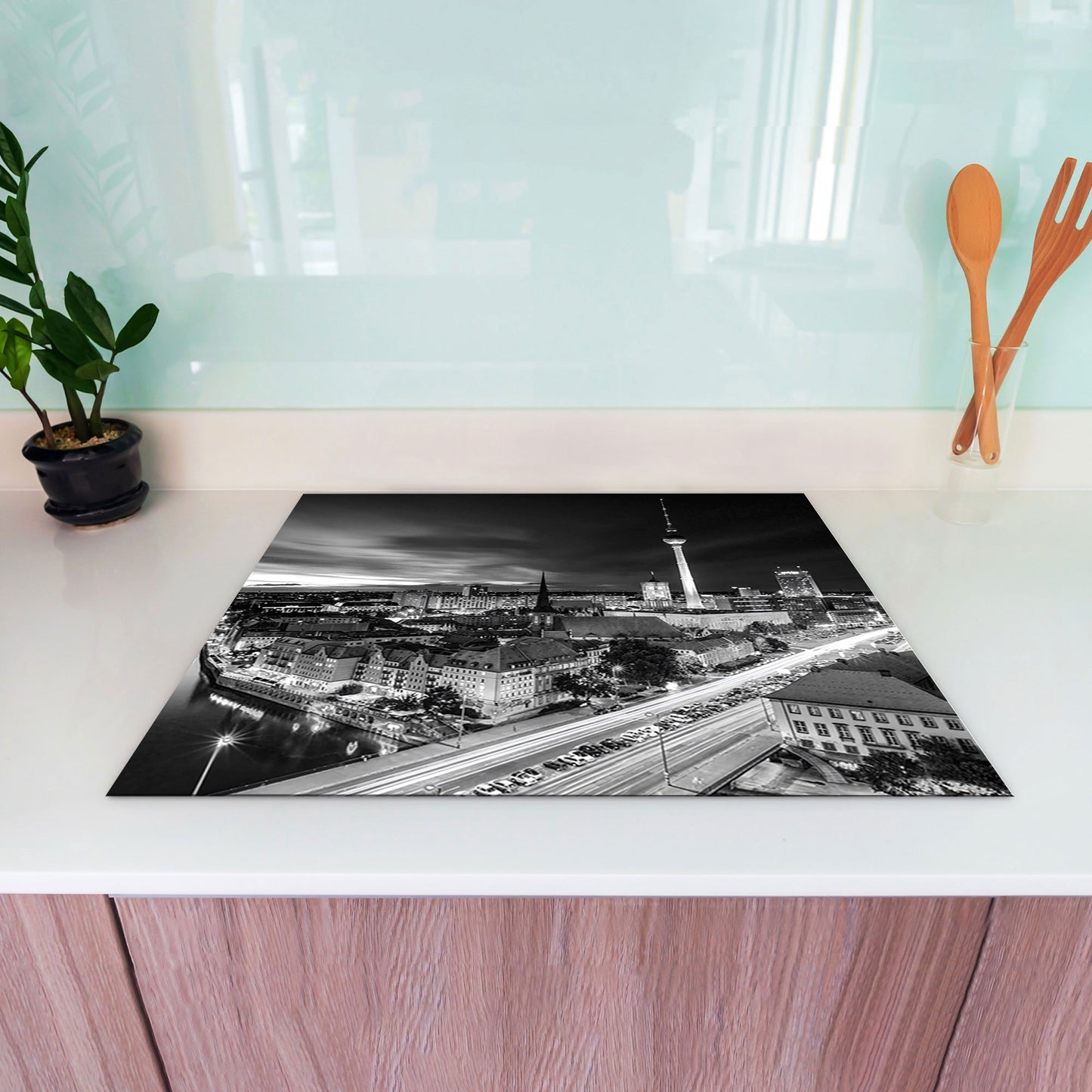 Beautiful Berlin Herdabdeckplatte Vinyl Induktionsschutz Ceranfeld Kochfeld