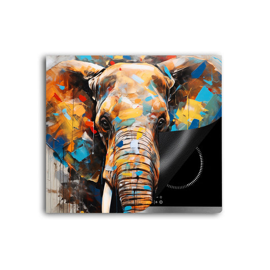 Elefant abstrakt Herdabdeckplatte Vinyl Induktionsschutz Ceranfeld Kochfeld