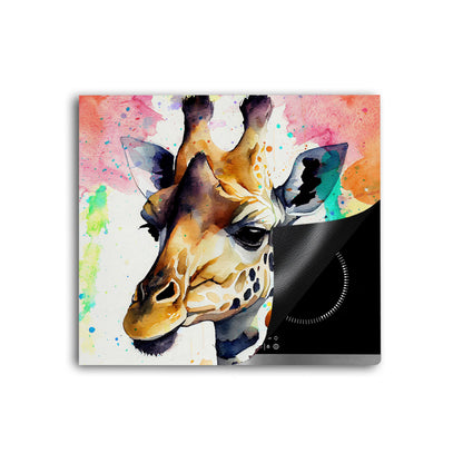 Giraffe Abstract Herdabdeckplatte Vinyl Induktionsschutz Ceranfeld Kochfeld