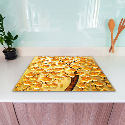 Lebensbaum abstrakt Herdabdeckplatte Vinyl Induktionsschutz Ceranfeld Kochfeld