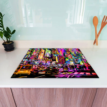 Graffiti New York Herdabdeckplatte Vinyl Induktionsschutz Ceranfeld Kochfeld