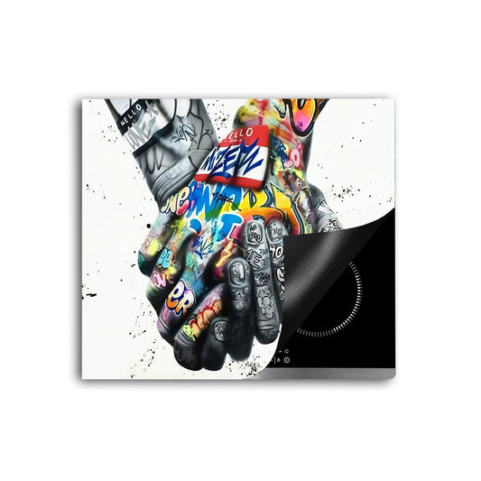 Hände Love Herdabdeckplatte Vinyl Induktionsschutz Ceranfeld Kochfeld