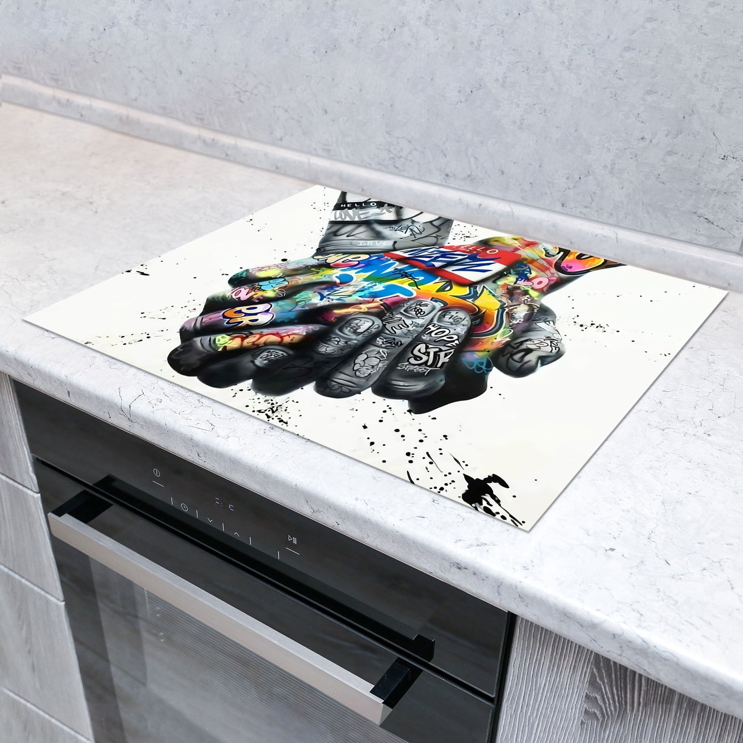 Hände Love Herdabdeckplatte Vinyl Induktionsschutz Ceranfeld Kochfeld