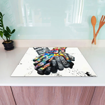 Hände Love Herdabdeckplatte Vinyl Induktionsschutz Ceranfeld Kochfeld