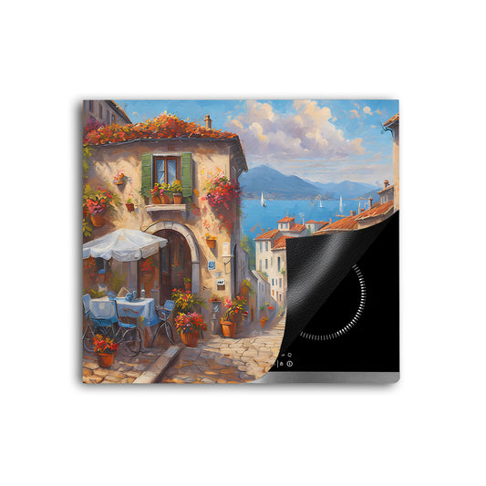 Italien Dorf Herdabdeckplatte Vinyl Induktionsschutz Ceranfeld Kochfeld