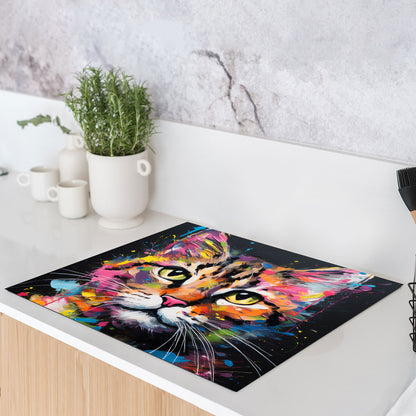 Katze Colour Herdabdeckplatte Vinyl Induktionsschutz Ceranfeld Kochfeld