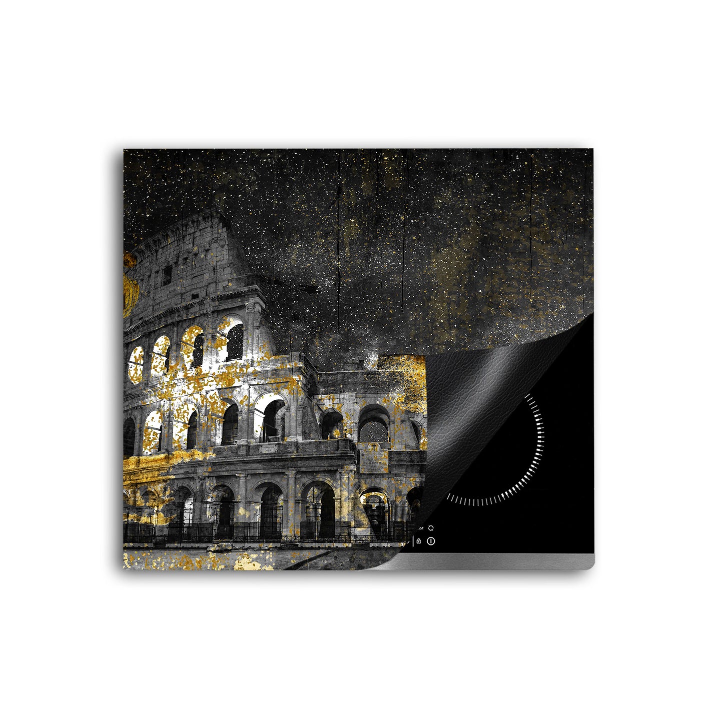 Kolosseum bei Nacht Herdabdeckplatte Vinyl Induktionsschutz Ceranfeld Kochfeld