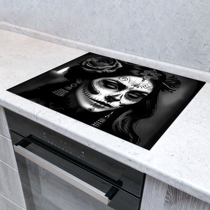 La Calavera Catrina Herdabdeckplatte Vinyl Induktionsschutz Ceranfeld Kochfeld